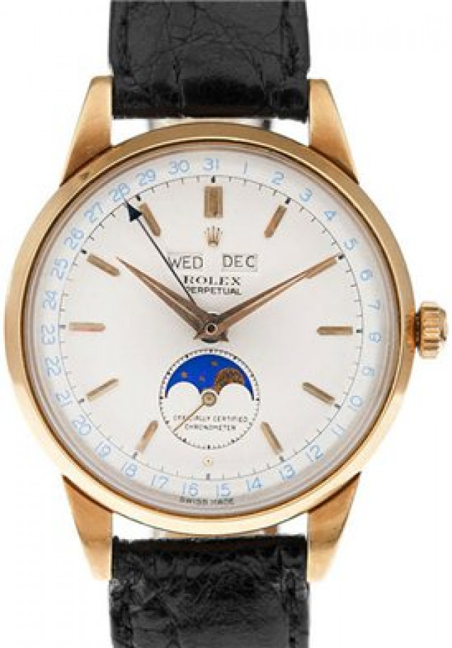 Vintage Rolex Moon Phase 8173 Gold with White Dial